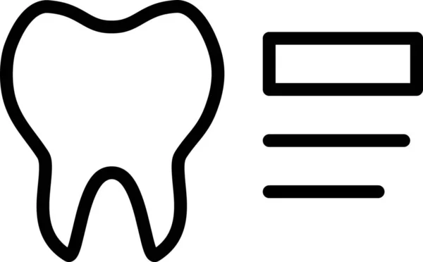 Icono Del Dentista Dental Analítico Estilo Esquema — Archivo Imágenes Vectoriales