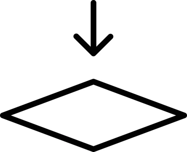 Standort Symbol Outline Stil Einfügen — Stockvektor