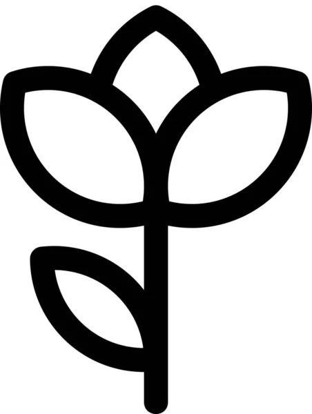 Blume Garten Wachstum Ikone Umriss Stil — Stockvektor