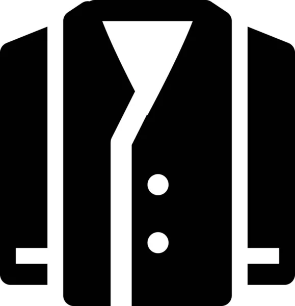 Blazer Oblečení Gentleman Ikona Pevném Stylu — Stockový vektor