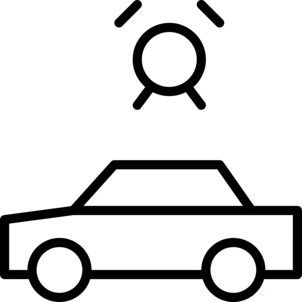 Alarm Automobile Car Icon Outline Style — Stock Vector