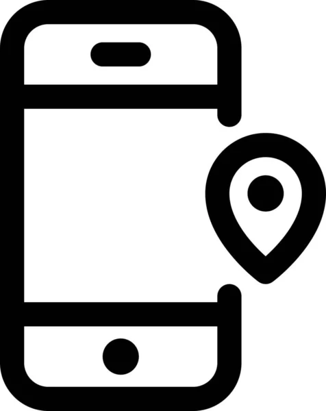 Gps Lageplan Symbol Umrissstil — Stockvektor