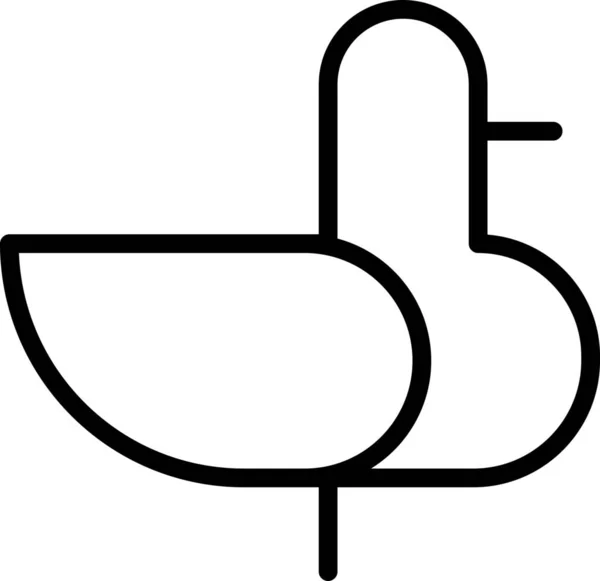 Vogel Küken Tauben Symbol Outline Stil — Stockvektor