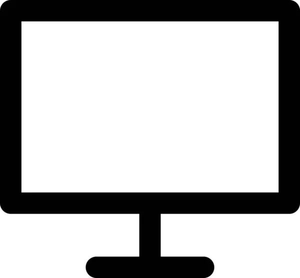 Monitor Mozi Képernyő Ikon Vázlatos Stílusban — Stock Vector