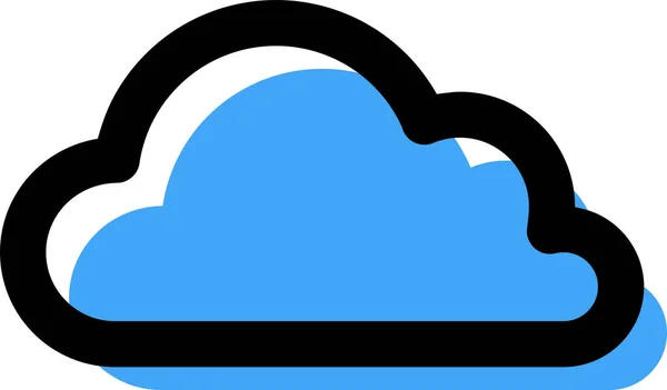 Cloud Computing Prognos Ikon Fylld Skiss Stil — Stock vektor