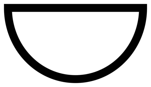 Значок Круга Чаши Угла Стиле Контура — стоковый вектор