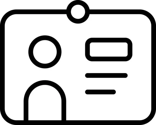 Avatarboard Karten Symbol Outline Stil — Stockvektor