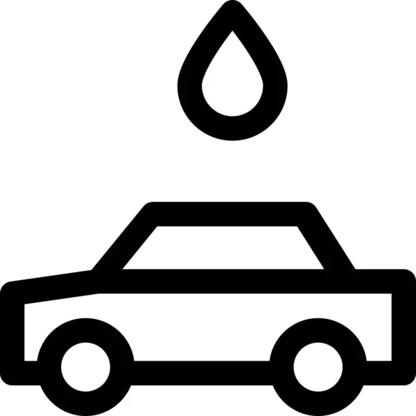 Icono Gota Del Coche Del Automóvil Estilo Del Esquema — Vector de stock