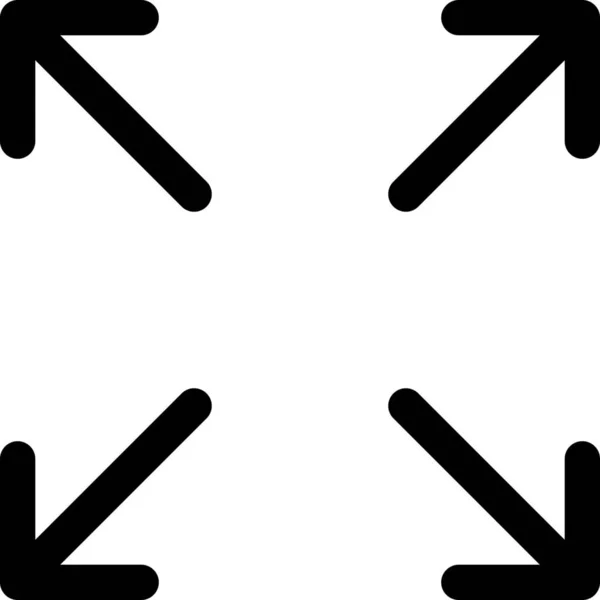 Flèches Activité Agrandir Icône Dans Style Outline — Image vectorielle