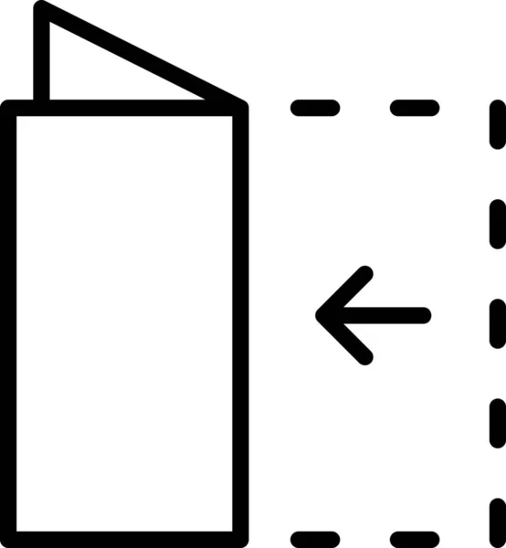 轮廓式的卡片反边折叠图标 — 图库矢量图片