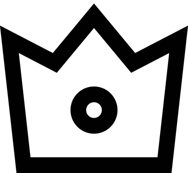 Ikona Królestwa Korony Stylu Zarysu — Wektor stockowy