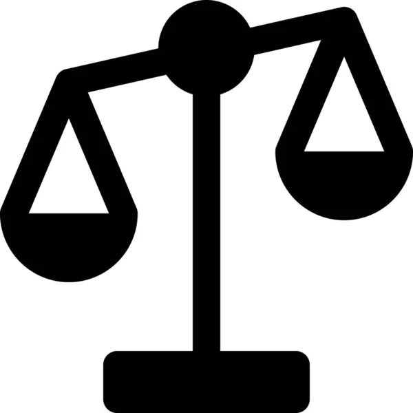Иконка Справедливости Твердом Стиле — стоковый вектор