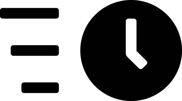Icône Livraison Horloge Cours Exécution Dans Style Solide — Image vectorielle