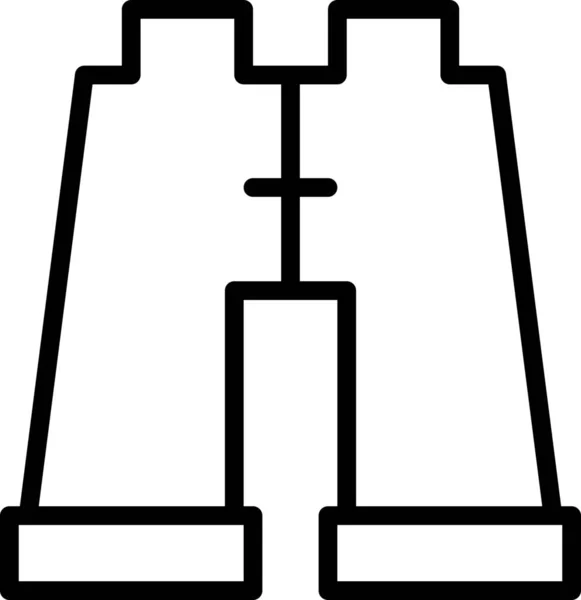 Бинокль Кемпинг Найти Значок Стиле Абрис — стоковый вектор