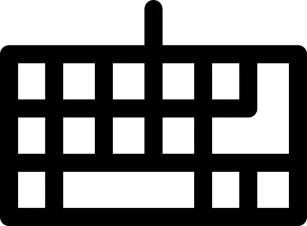 Computer Hardware Eingabesymbol Outline Stil — Stockvektor