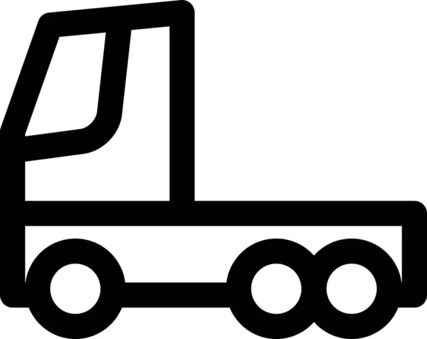 Значок Вантажного Вантажного Автомобіля Camion Стилі Контур — стоковий вектор