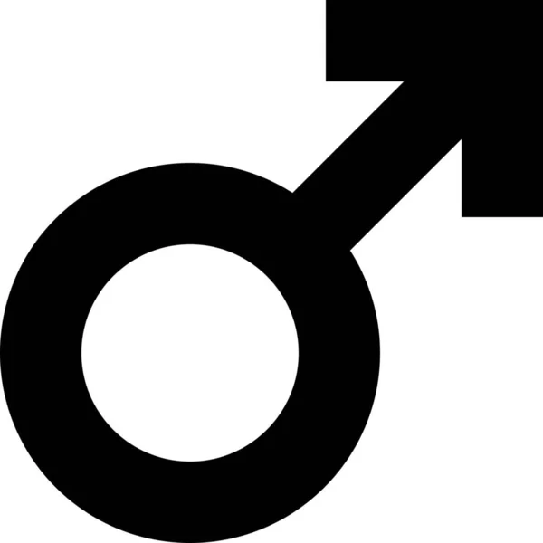 Ikon Manusia Laki Laki Gender Dalam Gaya Outline - Stok Vektor