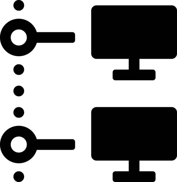 Computadores Dispositivos Ícone Internet Estilo Sólido —  Vetores de Stock