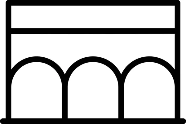 Иконка Столбцов Архитектуры Стиле Outline — стоковый вектор