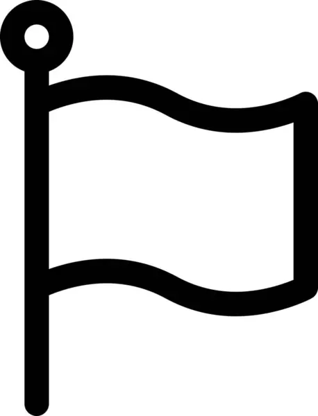 Alarm Checkpoint Flaggen Symbol Outline Stil — Stockvektor