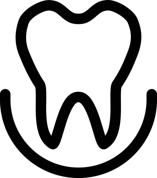Ícone Intestino Goma Dental Estilo Esboço —  Vetores de Stock
