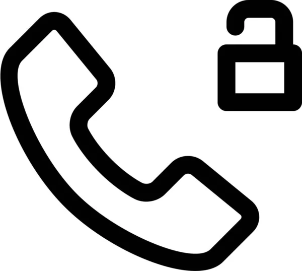 Call Landline Phone Icon Outline Style — Stock Vector