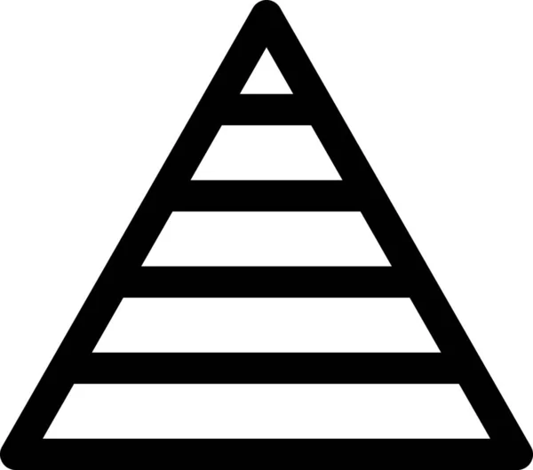Hierarchieebenen Ordnungssymbol Umrissstil — Stockvektor