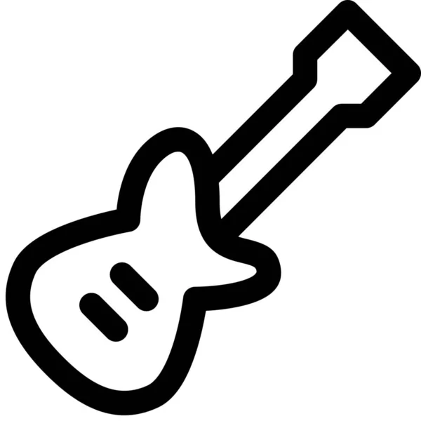 Concert Electric Guitar Icon Outline Style — Stock Vector