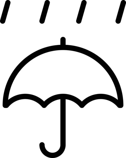 Accessory Autumn Rain Icon Outline Style — Stock Vector