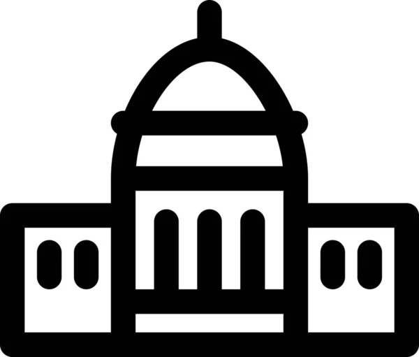 Ikone Des Amerikanischen Architektur Kongresses Outline Stil — Stockvektor