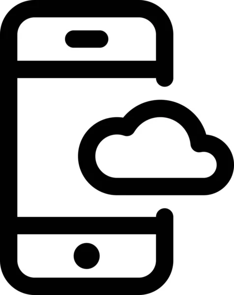 Иконка Устройства Облачных Вычислений Стиле Outline — стоковый вектор