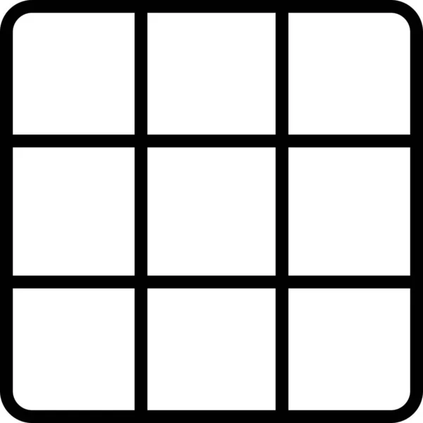 Block Deisng Grid Icon Outline Style — 스톡 벡터