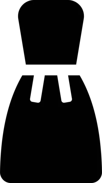 Giyim Kokteyli Elbise Simgesi Katı Stil — Stok Vektör