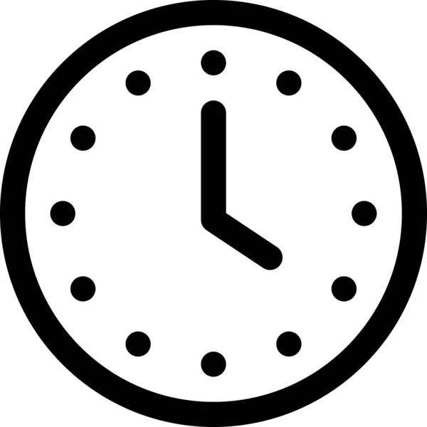 Clock Hour Minute Icon Outline Style — Stock Vector