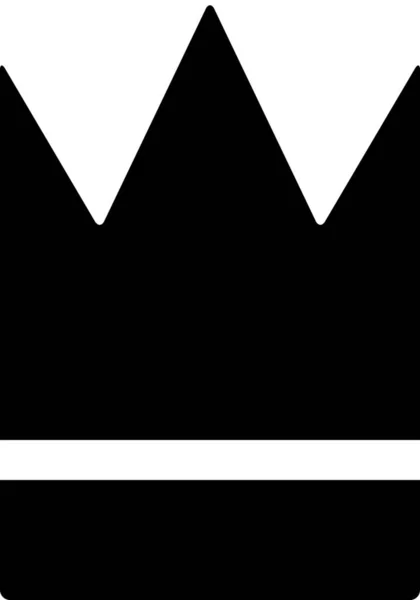 Couronne Roi Icône Royaume Dans Style Solide — Image vectorielle