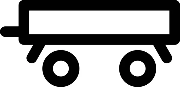 Ikon Lori Logistik Kargo Dalam Gaya Outline - Stok Vektor