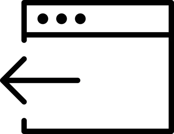 Ikona Prohlížeče Šipkami Stylu Osnovy — Stockový vektor