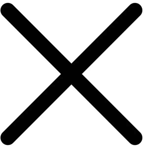 Kreuzlinien Symbol Outline Stil Schließen — Stockvektor
