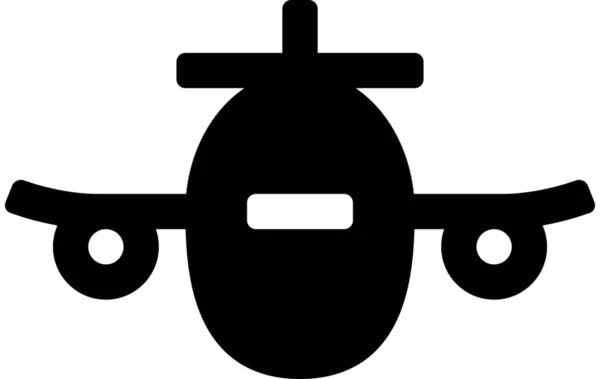 Ikona Lotnictwa Lotniczego Stylu Solid — Wektor stockowy