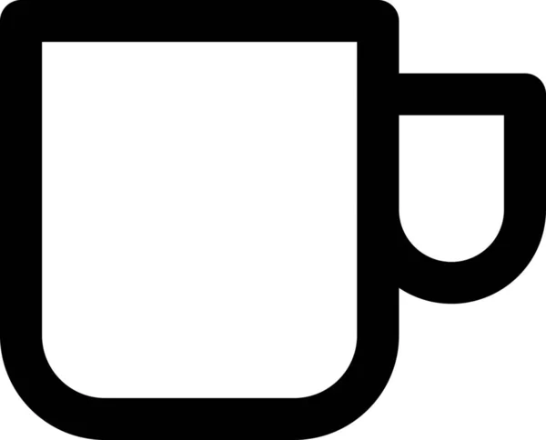 Cafeína Taza Café Icono Estilo Esquema — Vector de stock