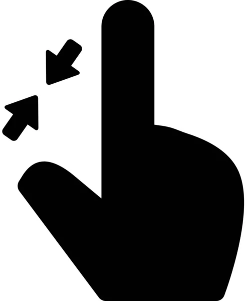 Ручний Жест Значок Руки Суцільному Стилі — стоковий вектор