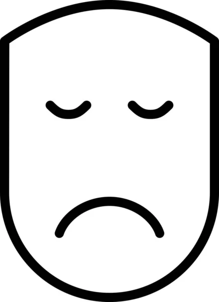 Emotion Gesicht Menschliche Ikone Umriss Stil — Stockvektor