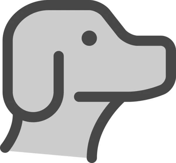 Ícone Rosto Cão Animal Estilo Esboço Preenchido —  Vetores de Stock