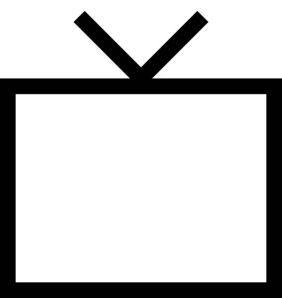 Icono Película Difusión Antena Estilo Esquema — Vector de stock