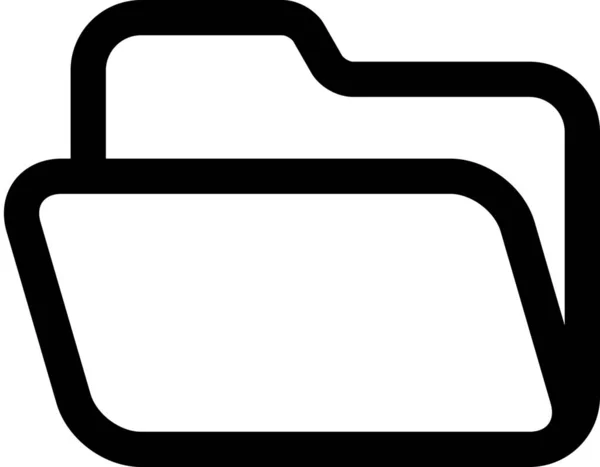 Иконка Каталога Данных Компьютера Стиле Outline — стоковый вектор