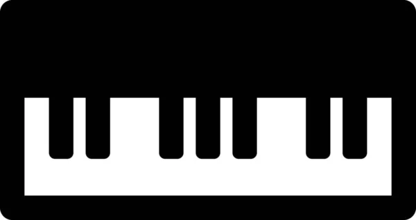 Band Keyboard Tasten Symbol Solid Stil — Stockvektor