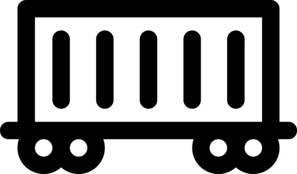 Cargo Carriage Container Icon Outline Style — Stock Vector