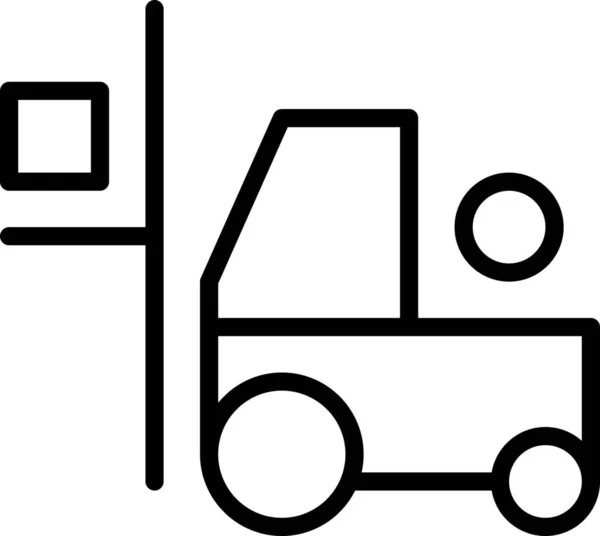 Heftruck Logistiek Machinepictogram Outline Stijl — Stockvector