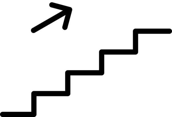 Escada Seta Ícone Escada Estilo Esboço —  Vetores de Stock
