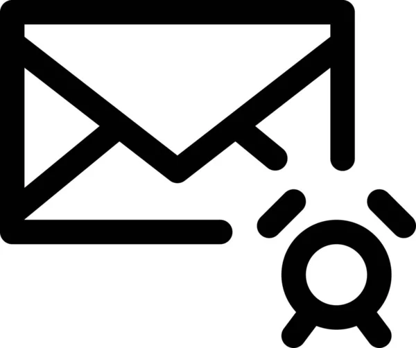 Alarm Mail Umschlag Symbol Umriss Stil — Stockvektor